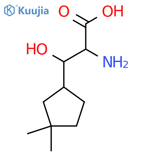2-amino-3-(3,3-dimethylcyclopentyl)-3-hydroxypropanoic acid structure