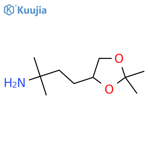 4-(2,2-dimethyl-1,3-dioxolan-4-yl)-2-methylbutan-2-amine structure