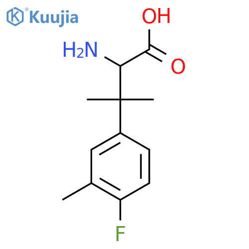 2-amino-3-(4-fluoro-3-methylphenyl)-3-methylbutanoic acid structure