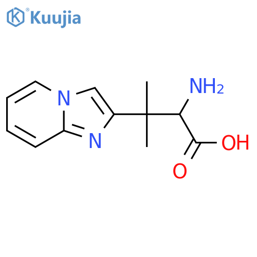 2-amino-3-{imidazo1,2-apyridin-2-yl}-3-methylbutanoic acid structure