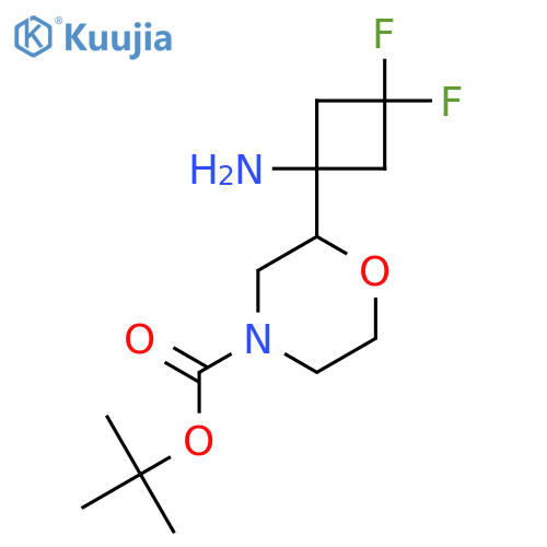 tert-butyl 2-(1-amino-3,3-difluorocyclobutyl)morpholine-4-carboxylate structure