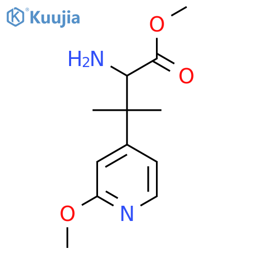 methyl 2-amino-3-(2-methoxypyridin-4-yl)-3-methylbutanoate structure