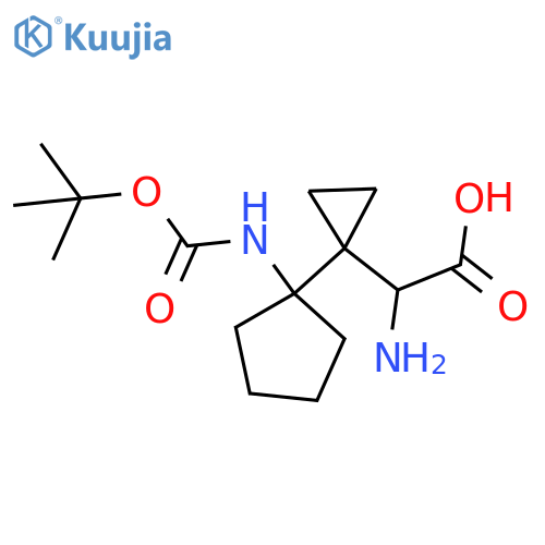 2-Amino-2-[1-(1-{[(tert-butoxy)carbonyl]amino}cyclopentyl)cyclopropyl]acetic acid structure