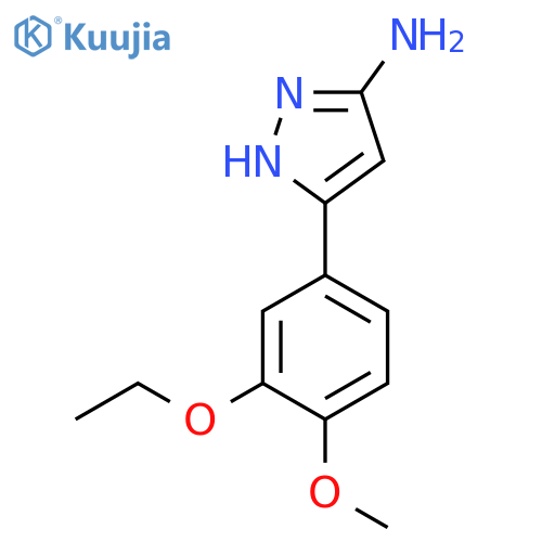 5-(3-ethoxy-4-methoxyphenyl)-1H-pyrazol-3-amine structure