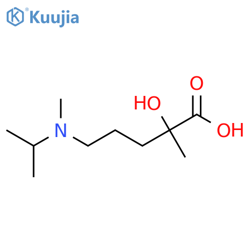 2-hydroxy-2-methyl-5-methyl(propan-2-yl)aminopentanoic acid structure