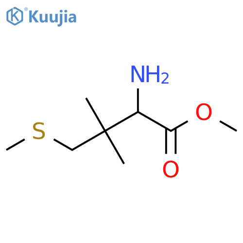 methyl 2-amino-3,3-dimethyl-4-(methylsulfanyl)butanoate structure