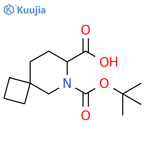6-(tert-butoxy)carbonyl-6-azaspiro3.5nonane-7-carboxylic acid structure