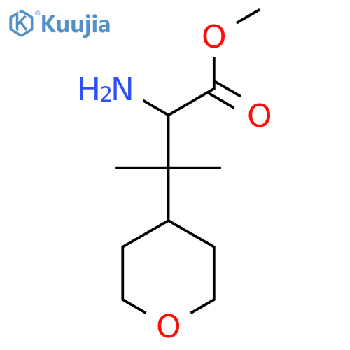 methyl 2-amino-3-methyl-3-(oxan-4-yl)butanoate structure