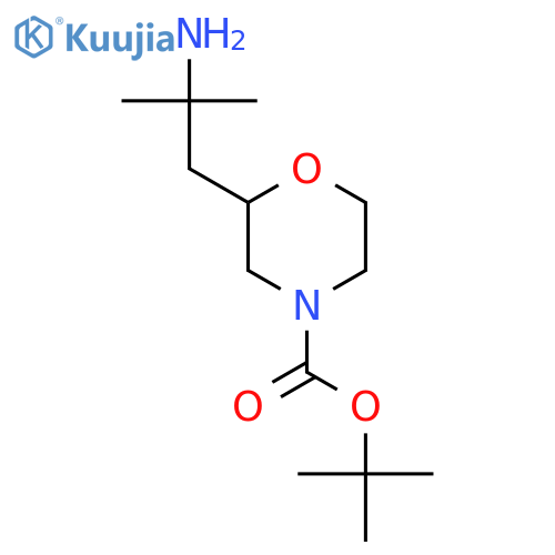 tert-butyl 2-(2-amino-2-methylpropyl)morpholine-4-carboxylate structure