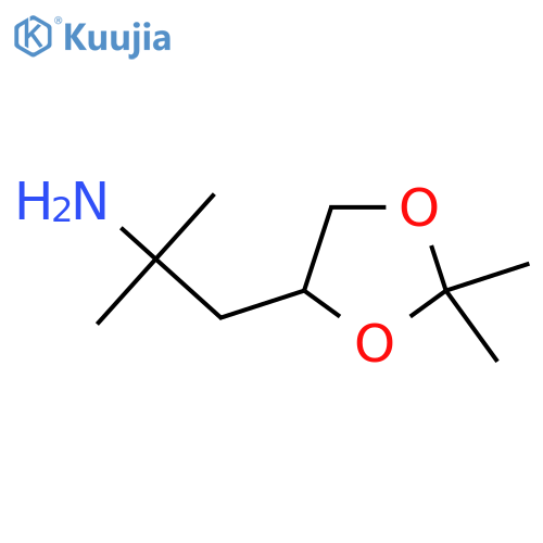 1-(2,2-dimethyl-1,3-dioxolan-4-yl)-2-methylpropan-2-amine structure