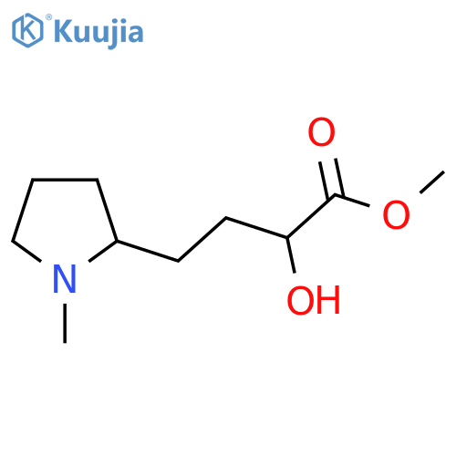 methyl 2-hydroxy-4-(1-methylpyrrolidin-2-yl)butanoate structure