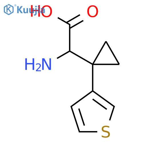 2-amino-2-1-(thiophen-3-yl)cyclopropylacetic acid structure