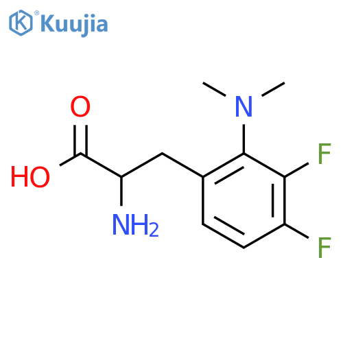 2-amino-3-2-(dimethylamino)-3,4-difluorophenylpropanoic acid structure