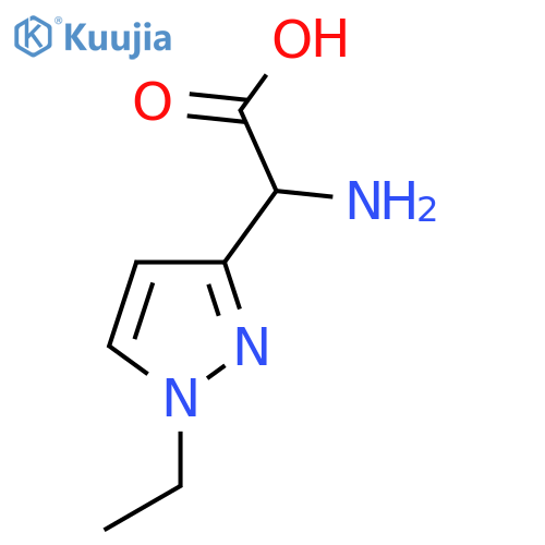 2-amino-2-(1-ethyl-1H-pyrazol-3-yl)acetic acid structure