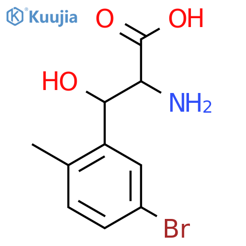 2-amino-3-(5-bromo-2-methylphenyl)-3-hydroxypropanoic acid structure