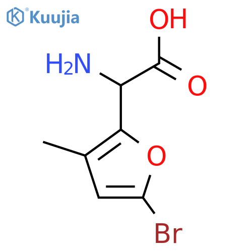 2-amino-2-(5-bromo-3-methylfuran-2-yl)acetic acid structure
