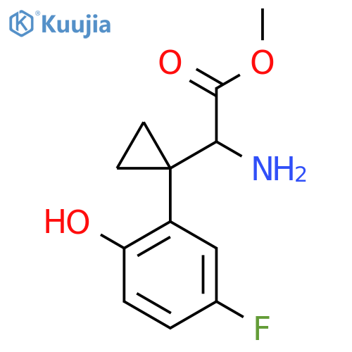 methyl 2-amino-2-1-(5-fluoro-2-hydroxyphenyl)cyclopropylacetate structure