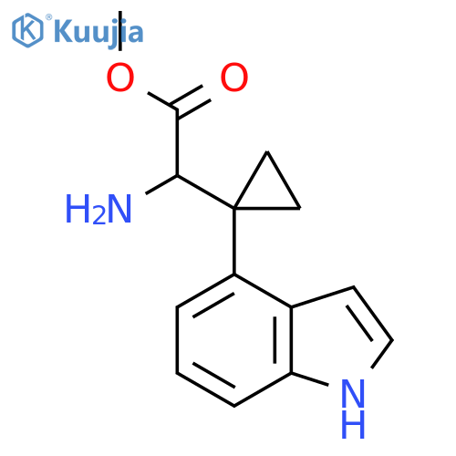 methyl 2-amino-2-1-(1H-indol-4-yl)cyclopropylacetate structure