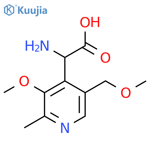 2-amino-2-3-methoxy-5-(methoxymethyl)-2-methylpyridin-4-ylacetic acid structure