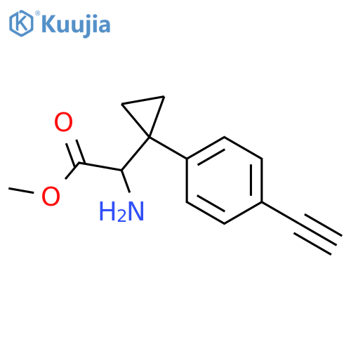 methyl 2-amino-2-1-(4-ethynylphenyl)cyclopropylacetate structure
