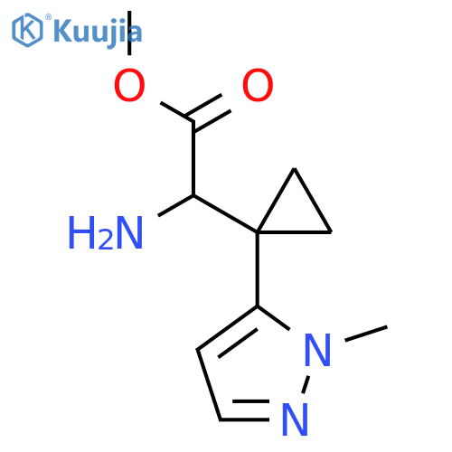 methyl 2-amino-2-1-(1-methyl-1H-pyrazol-5-yl)cyclopropylacetate structure
