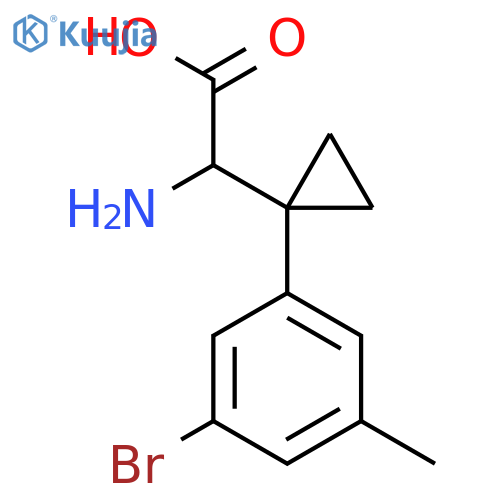 2-amino-2-1-(3-bromo-5-methylphenyl)cyclopropylacetic acid structure