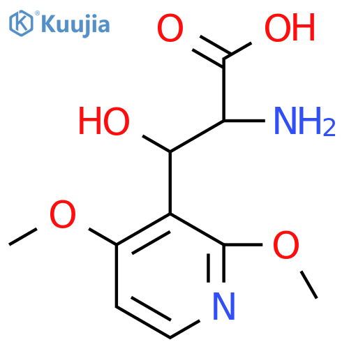 2-amino-3-(2,4-dimethoxypyridin-3-yl)-3-hydroxypropanoic acid structure