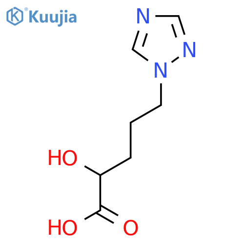2-hydroxy-5-(1H-1,2,4-triazol-1-yl)pentanoic acid structure