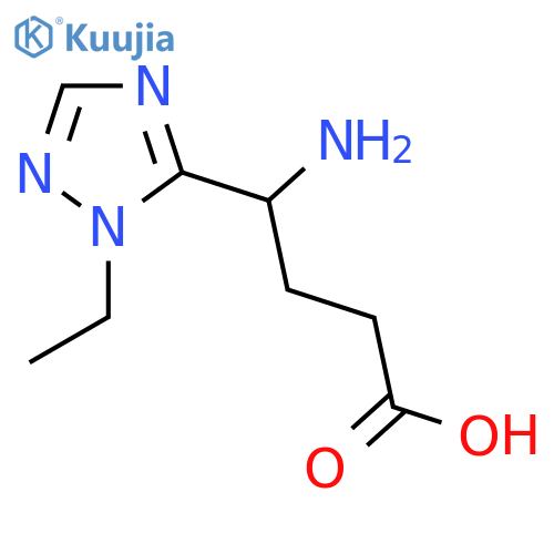 4-amino-4-(1-ethyl-1H-1,2,4-triazol-5-yl)butanoic acid structure
