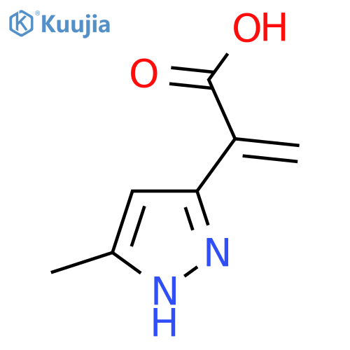 2-(5-methyl-1H-pyrazol-3-yl)prop-2-enoic acid structure