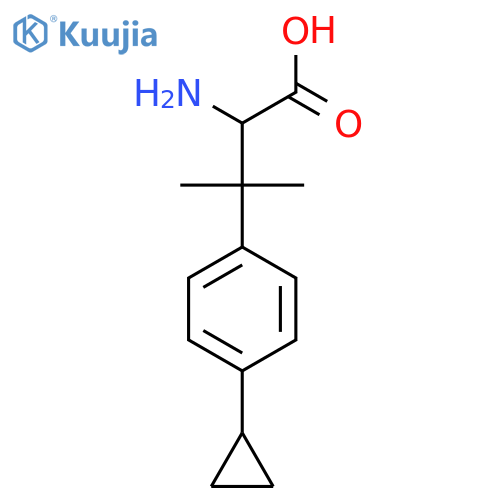 2-amino-3-(4-cyclopropylphenyl)-3-methylbutanoic acid structure