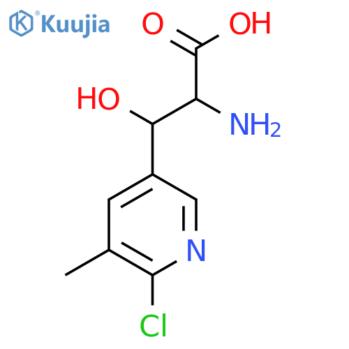 2-Amino-3-(6-chloro-5-methylpyridin-3-yl)-3-hydroxypropanoic acid structure