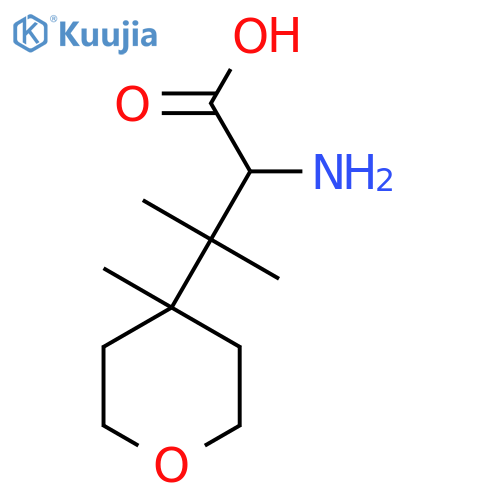 2-amino-3-methyl-3-(4-methyloxan-4-yl)butanoic acid structure