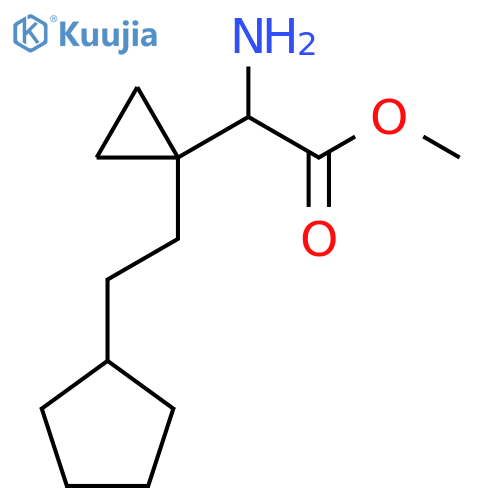 methyl 2-amino-2-1-(2-cyclopentylethyl)cyclopropylacetate structure
