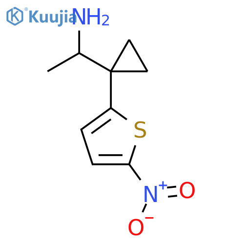1-1-(5-nitrothiophen-2-yl)cyclopropylethan-1-amine structure