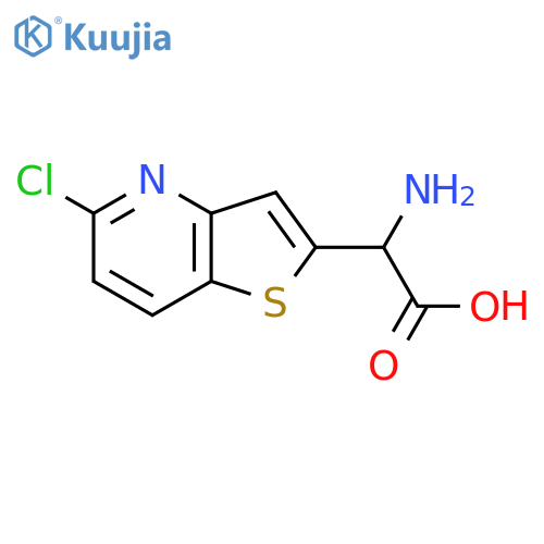 2-amino-2-{5-chlorothieno3,2-bpyridin-2-yl}acetic acid structure