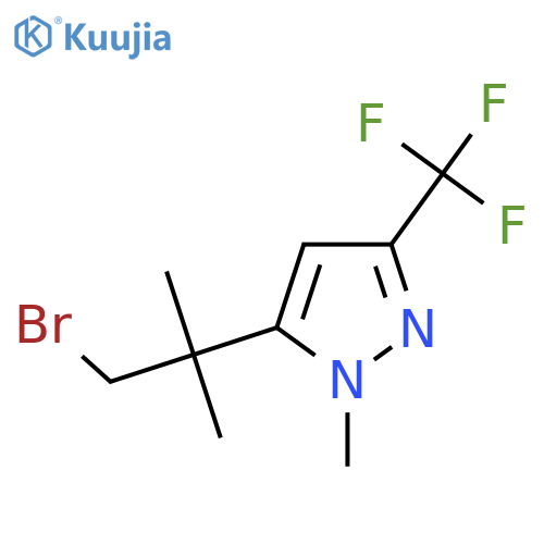 5-(1-bromo-2-methylpropan-2-yl)-1-methyl-3-(trifluoromethyl)-1H-pyrazole structure