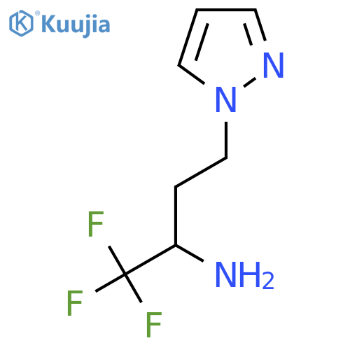 1,1,1-trifluoro-4-(1H-pyrazol-1-yl)butan-2-amine structure