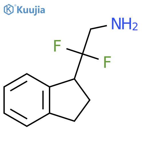 2-(2,3-dihydro-1H-inden-1-yl)-2,2-difluoroethan-1-amine structure
