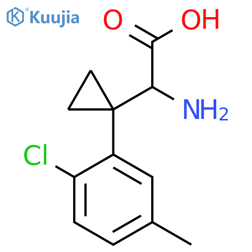 2-Amino-2-[1-(2-chloro-5-methylphenyl)cyclopropyl]acetic acid structure