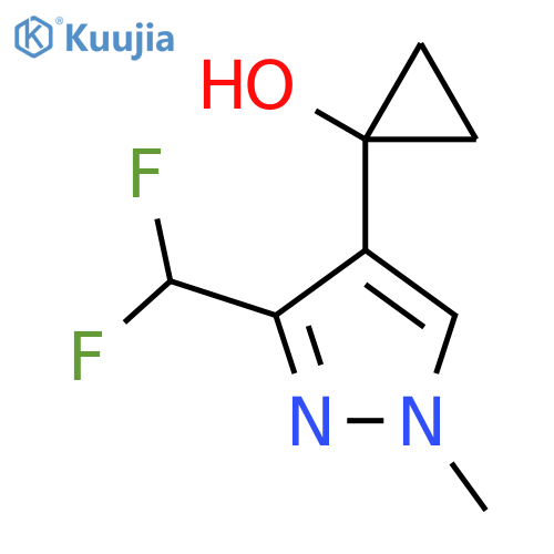 1-3-(difluoromethyl)-1-methyl-1H-pyrazol-4-ylcyclopropan-1-ol structure