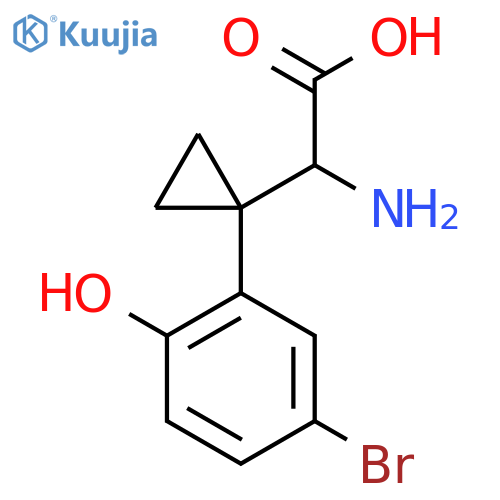 2-amino-2-1-(5-bromo-2-hydroxyphenyl)cyclopropylacetic acid structure