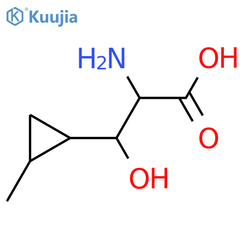 2-amino-3-hydroxy-3-(2-methylcyclopropyl)propanoic acid structure