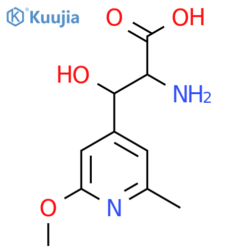 2-amino-3-hydroxy-3-(2-methoxy-6-methylpyridin-4-yl)propanoic acid structure