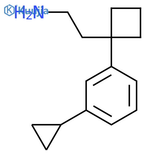 2-1-(3-cyclopropylphenyl)cyclobutylethan-1-amine structure