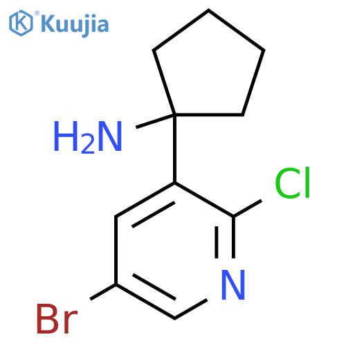 1-(5-bromo-2-chloropyridin-3-yl)cyclopentan-1-amine structure