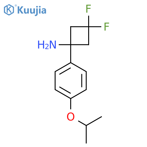3,3-difluoro-1-4-(propan-2-yloxy)phenylcyclobutan-1-amine structure