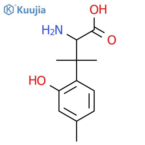 2-Amino-3-(2-hydroxy-4-methylphenyl)-3-methylbutanoic acid structure