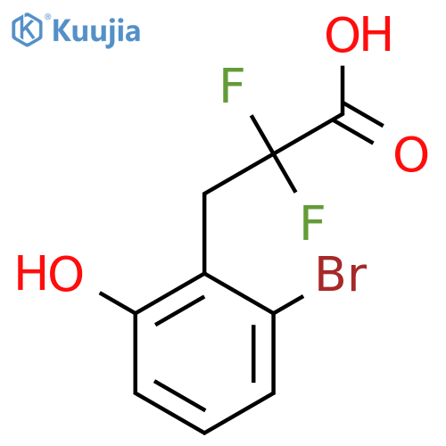 3-(2-bromo-6-hydroxyphenyl)-2,2-difluoropropanoic acid structure