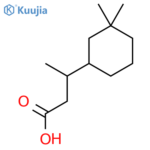 3-(3,3-dimethylcyclohexyl)butanoic acid structure
